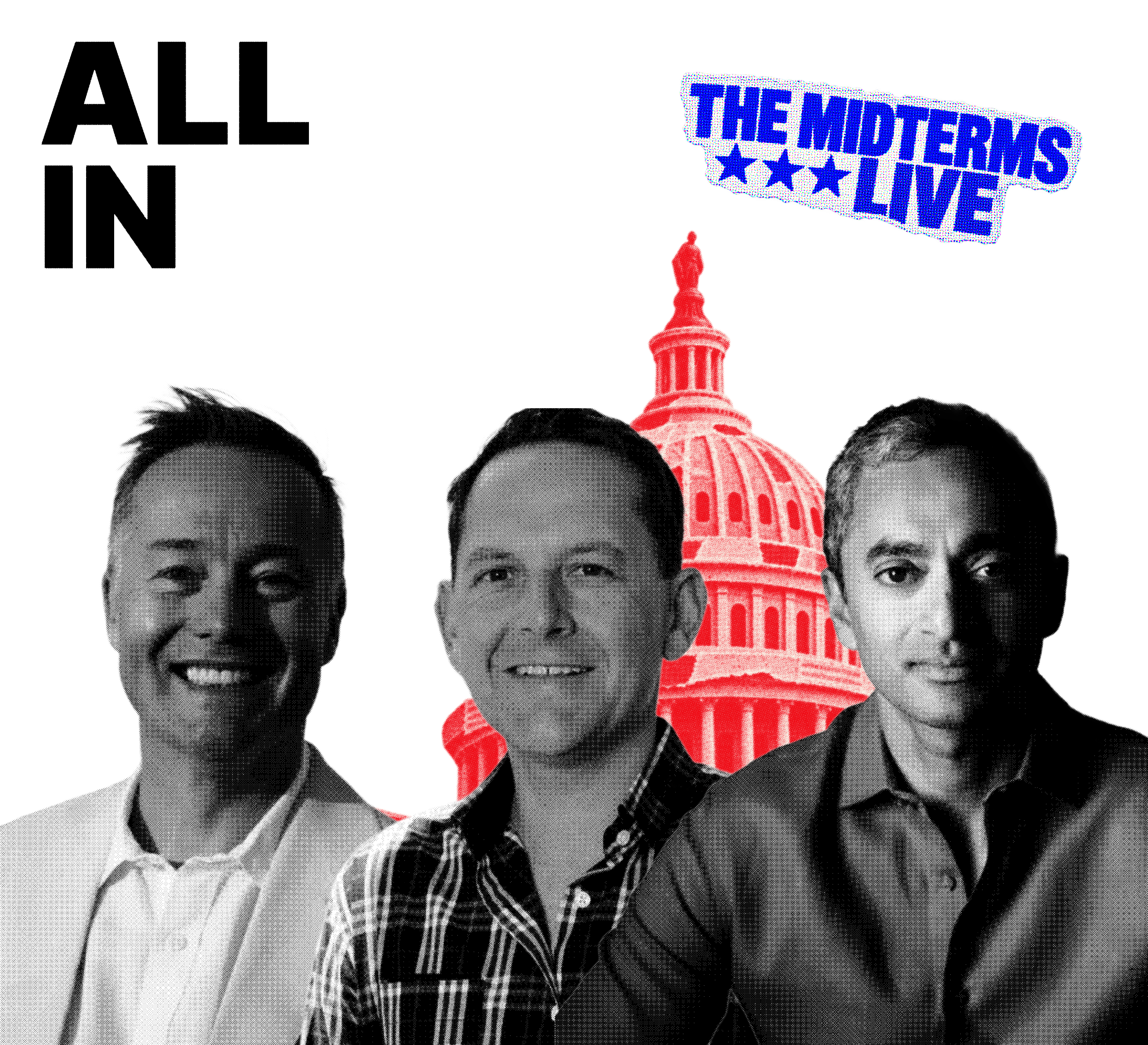 Jason Calacanis, Chamath Palihapitiya and David Friedberg in the All-In Besties print